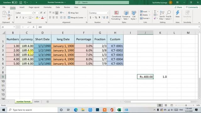 MS- Excel Number Format | sinhala |Tutorial_2 смотреть онлайн