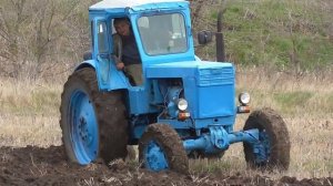 Весенняя Вспашка Трактором Т - 40 АМ и Плугом 2х35 !