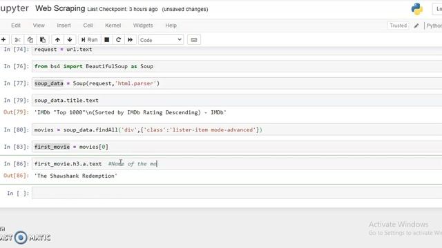 Web Scraping in Python | IMDB Site смотреть онлайн