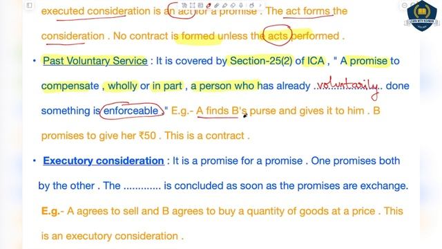 ?Consideration may be Past , Present or Future | Indian Contract Act ,1872 | CLAT смотреть онлайн