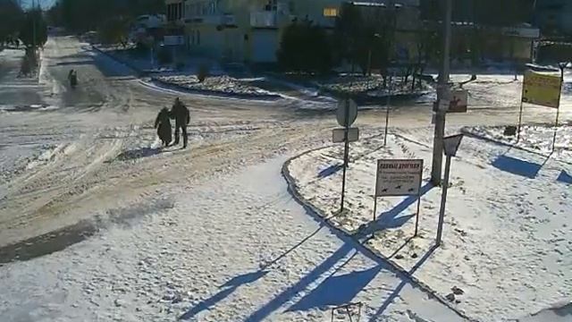 Перекрёсток в Щёлкино, 02.02.2014 - time-lapse с камеры 2 смотреть онлайн