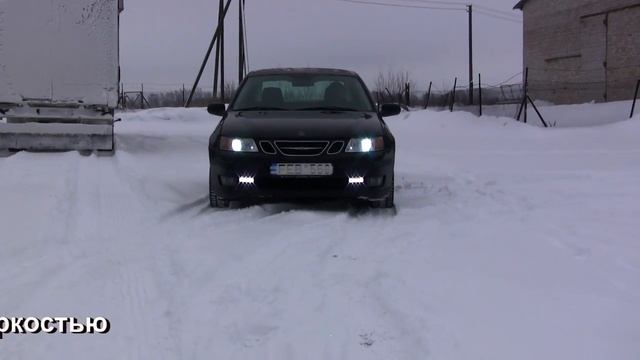 DRL LED hand made for the Saab 9.3. ДХО своими руками, для Saab 9.3 смотреть онлайн