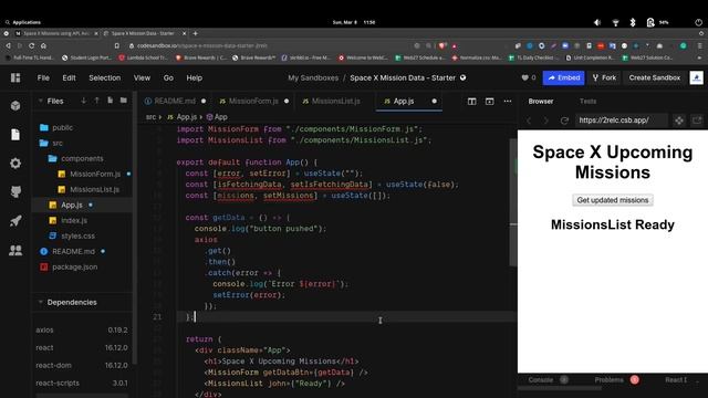 Simple React SPA using Space X Missions API смотреть онлайн