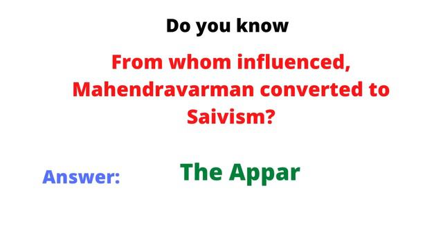 Mahendravarman converted to saivism by? tnpsc - one word смотреть онлайн