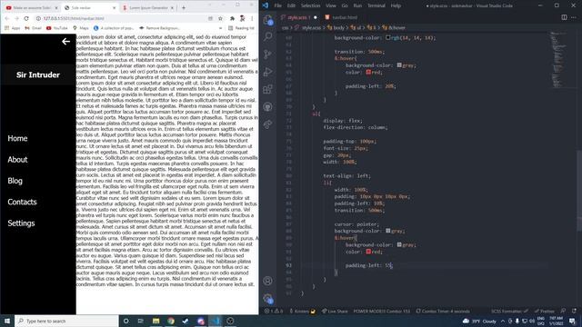 Side NavBar HTML/SCSS/JS [006#] смотреть онлайн