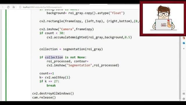 Tutorials - Sign language Deep learning- Lesson 5 - Contour || لغة الإشارة التعلم العميق смотреть онлайн