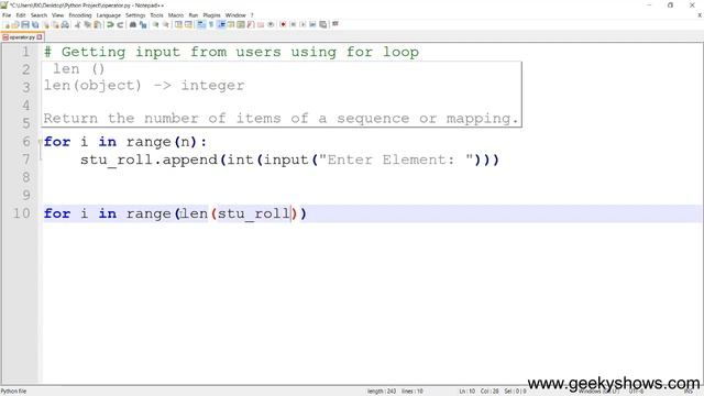 Getting Array input from user using for Loop in Python (Hindi) смотреть онлайн