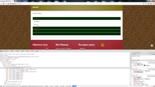 Аккордеон-шорткод шаблона striking смотреть онлайн