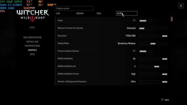 Xeon E3-1230 v5 with GTX 1660 SUPER Witcher 3 III 1080p Medium, HIGH, Ultra Benchmark Gameplay FPS смотреть онлайн