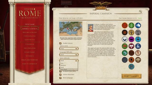 Total War: Rome Remastered - Tutorial for Total War Beginners Part 1 - Campaign Settings смотреть онлайн