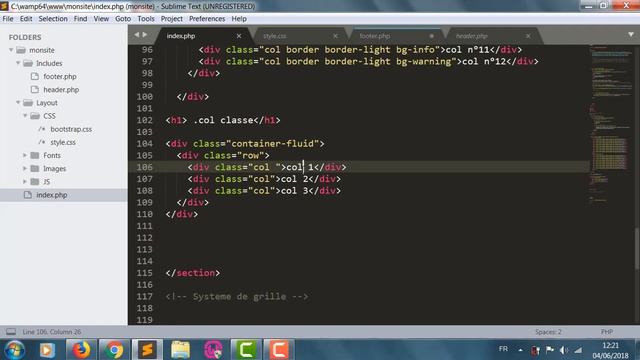 Bootstrap Tutoriel Complet: Systeme De Grille -3: Colonnes Avec Largeur Identique-2019#18 смотреть онлайн