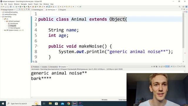 Method Overriding (Java Tutorial) смотреть онлайн