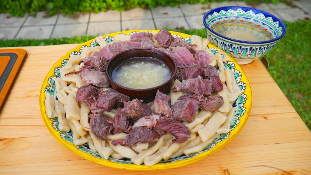 Чеченское Золото - ЖИЖИГ ГАЛНАШ. Галушки с мясом и соусом - Рецепт. смотреть онлайн
