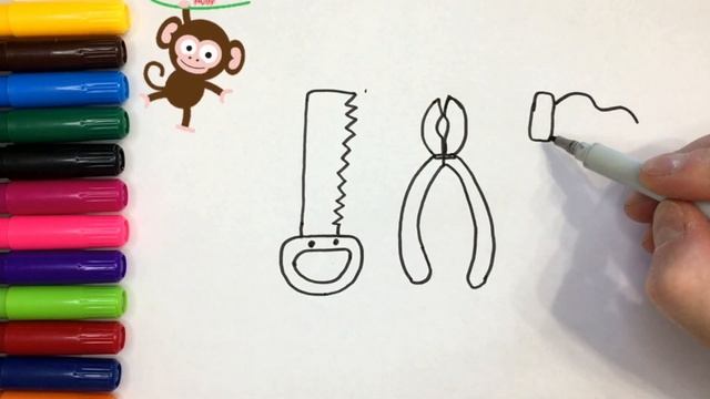 Как легко нарисовать набор детских инструментов.Bolalar asboblari to'plamini qanday chizish mumkin смотреть онлайн