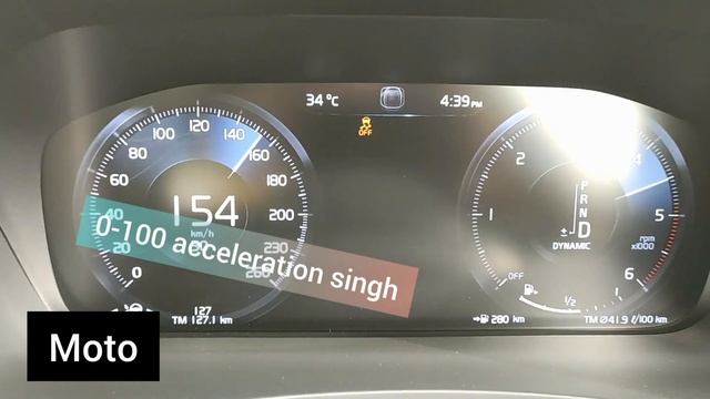 Volvo v90 acceleration 0-100 in ?sec..diesel....(Happy republic day)..India's first v90 acc. video смотреть онлайн