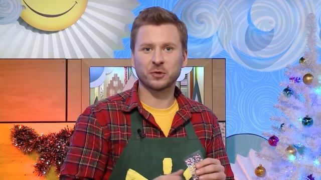Ёлочка из пуговиц - Новогодние поделки для детей - Мастерская - С добрым утром, малыши! смотреть онлайн