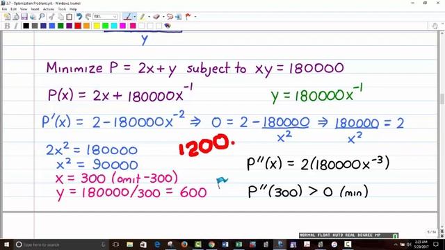 MATH 2413 - Optimization Problems смотреть онлайн