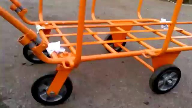 Складная, платформенная большегрузная тележка тележка для работы на промтоварных рынках и.т.п. смотреть онлайн