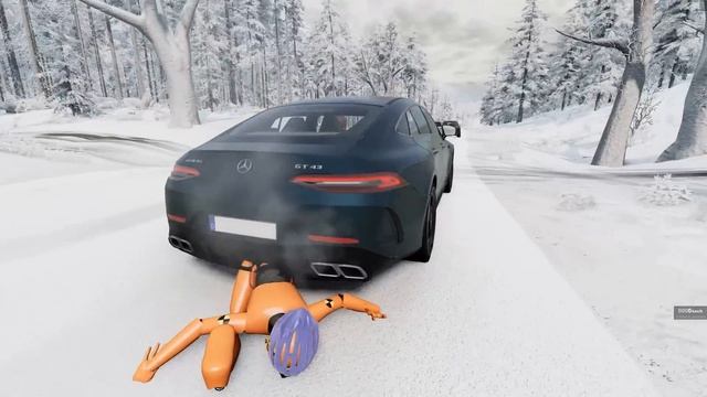 ЗИМА - НЕ ПОМЕХА! НА ВЕЛОСИПЕДЕ В ГОЛОЛЕД | BeamNG.drive смотреть онлайн