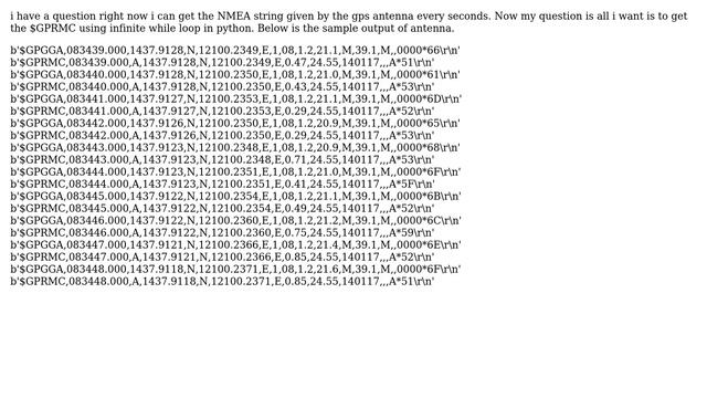 Raspberry Pi: How can i trim the NMEA strings in Python (Raspberry Pi)? смотреть онлайн