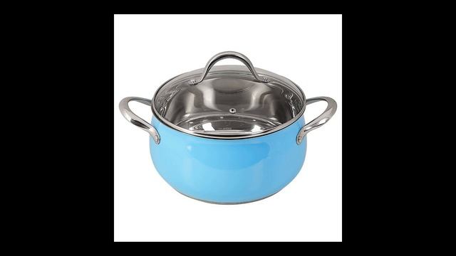 Кастрюля WINNER нержав. сталь, крышка стеклянная WR-1217, 5,6 л