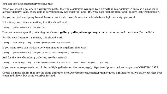 Wordpress: How do i add class="fancybox" to the default gallery? (4 Solutions!!) смотреть онлайн