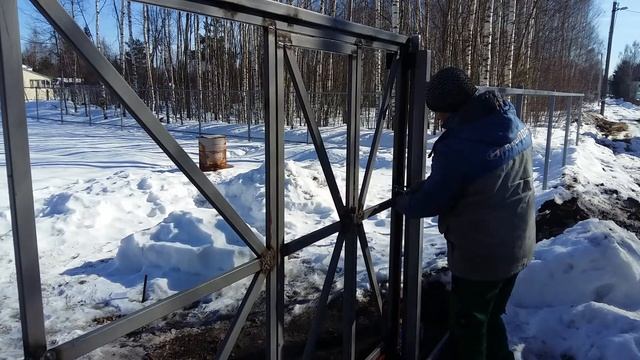 Мои откатные ворота. Промежуточный итог работы. смотреть онлайн