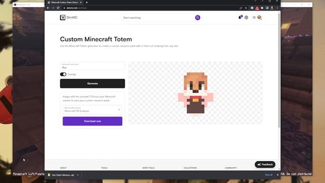 How to create a Totem of Undying from your Minecraft Skin! Custom Minecraft Totem Tutorial смотреть онлайн