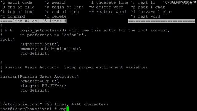 Командная оболочка Bash и русификация консоли FreeBSD смотреть онлайн
