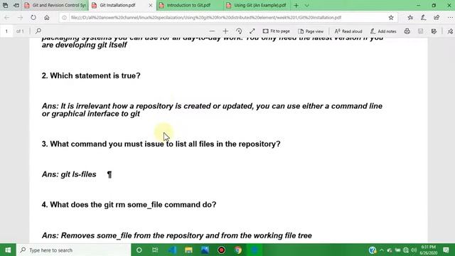 Coursera: Using git for distibuted elements week 1 all quiz answer || Introduction to git & install смотреть онлайн