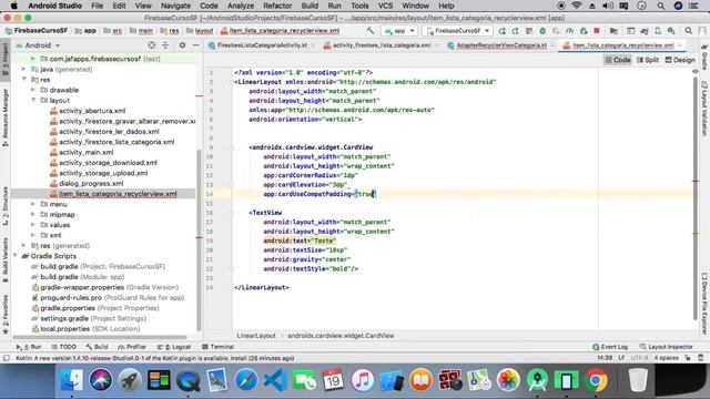 Kotlin RecyclerView - Parte 4 - Código Adapter Parte 1 смотреть онлайн