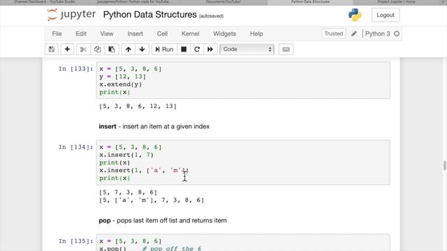Python: Intro to Data Structures 2/3 | Strings, Lists, Tuples, Sets, Dictionaries in Jupyter смотреть онлайн
