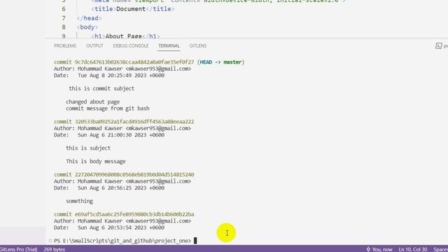 Git & Github Tutorial for Beginners #5 - Multi livne commit message & Change commit message смотреть онлайн