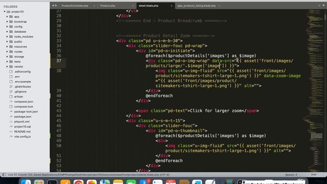 Laravel 10 Tutorial #102 | Product Details Page (II) | Show Product Details | Breadcrumb |Image Zoo смотреть онлайн