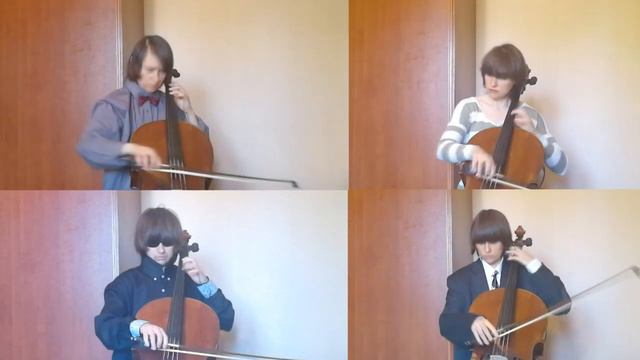 Гранитный камушек (Божья коровка) кавер для 4х виолончелей смотреть онлайн