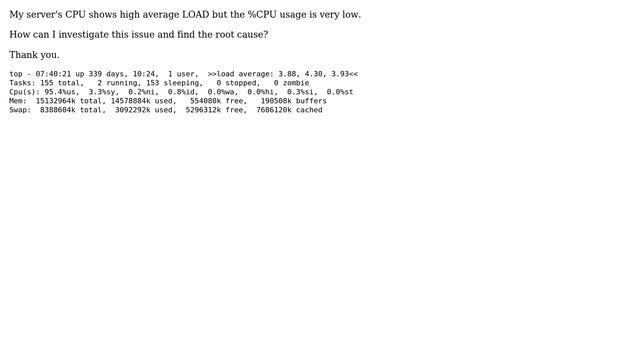 Linux Server with high CPU Load but low %CPU usage смотреть онлайн