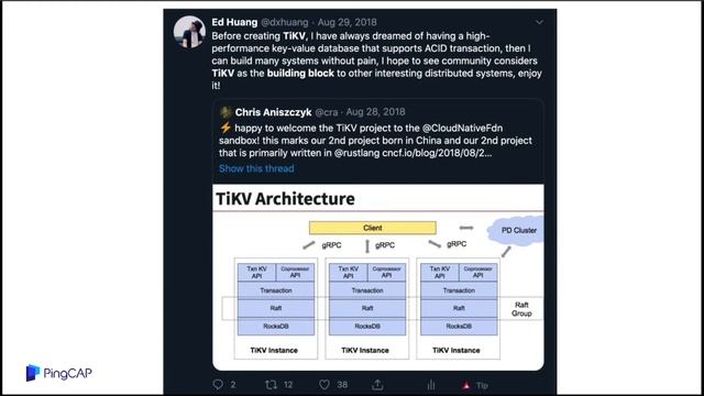 TiKV: A Cloud Native Key-Value Database - Dongxu Huang & Nick Cameron, PingCAP смотреть онлайн