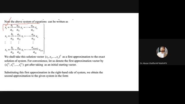 Jacobi's method; iterative method смотреть онлайн