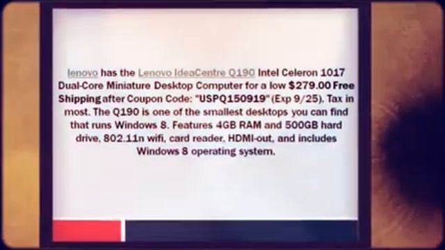 Lenovo IdeaCentre Q190 Intel Celeron 1017 Dual-Core Mini Des смотреть онлайн