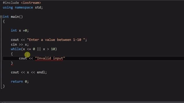 While Loop for Input Validation смотреть онлайн