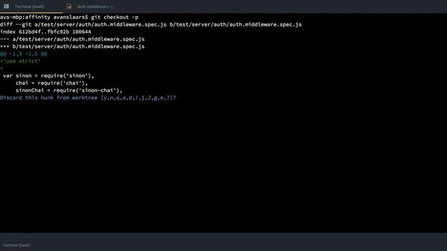 Be more productive with git checkout --patch смотреть онлайн