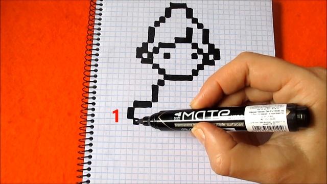 Как рисовать по клеточкам Девочку Балерину Простые рисунки How to Draw Pixel Art Ballerina Girl смотреть онлайн