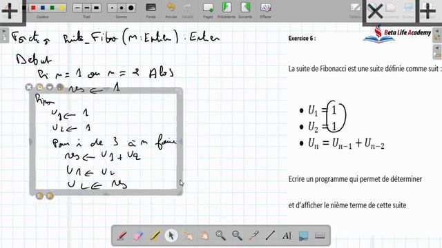 Algorithme de la suite de Fibonacci | BAC Sc.Info смотреть онлайн