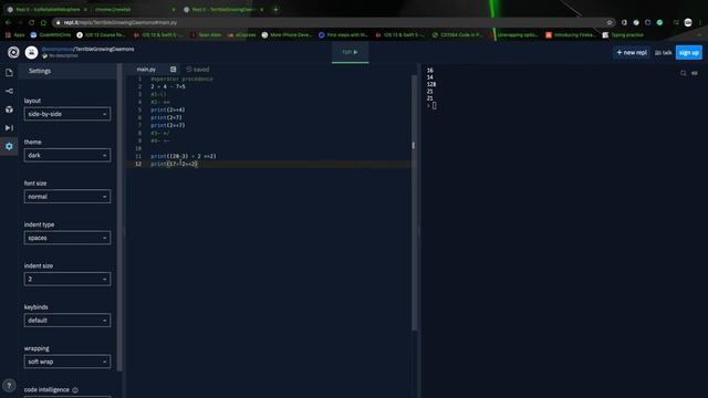 Python Operator Precedence смотреть онлайн