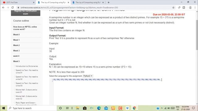 The Joy of Computing Using Python ||Week-5|| Programming Assignment -3 Solution смотреть онлайн
