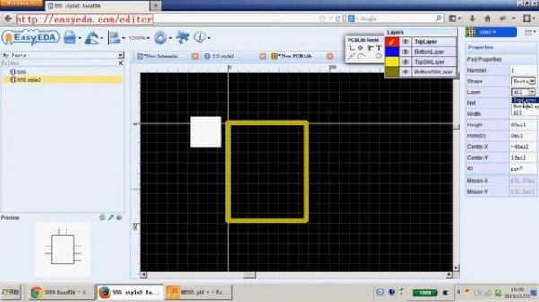 How to create Schematic lib and PCB lib in EasyEDA