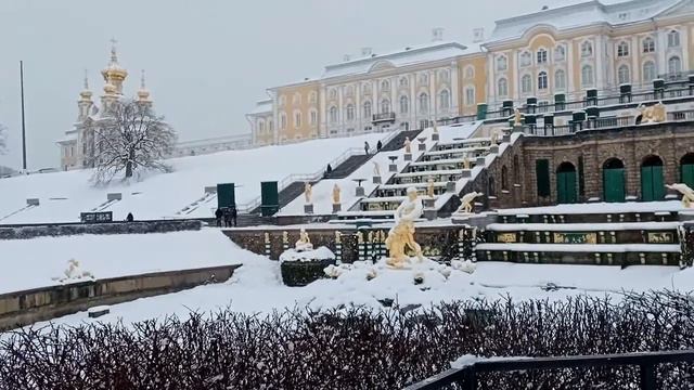 Saint Petersburg. Peterhof. Winter.  Санкт-Петербург. Петергоф. Зима.