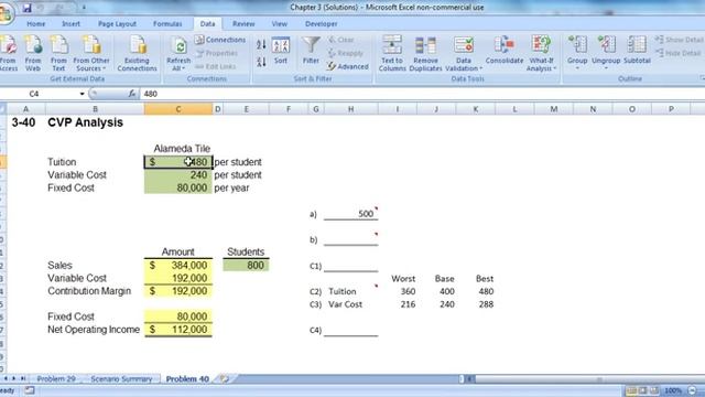 Excel CVP - Using Excel's Scenario Manager смотреть онлайн