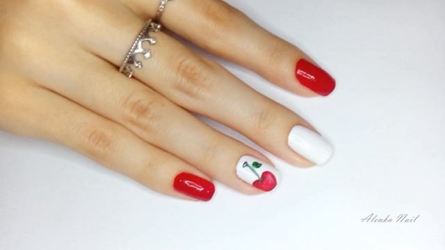 Маникюр Вишенка | Cherry Nail art смотреть онлайн
