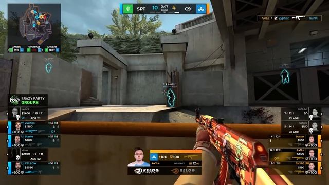 КЛАУДА ПЕРВЫЙ МАТЧ! ЭПИЧНАЯ ИГРА!! - Cloud9 Vs Sprout / Brazy Party 2023 (CS:GO)